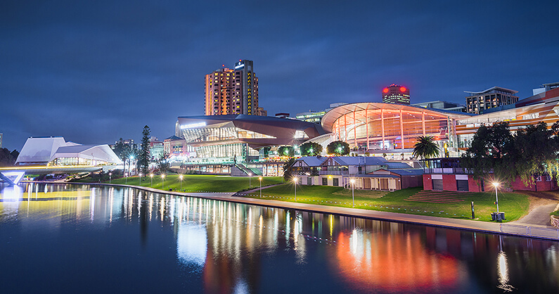 Adelaide city at night