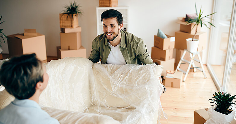 Moving a couch for furniture donations