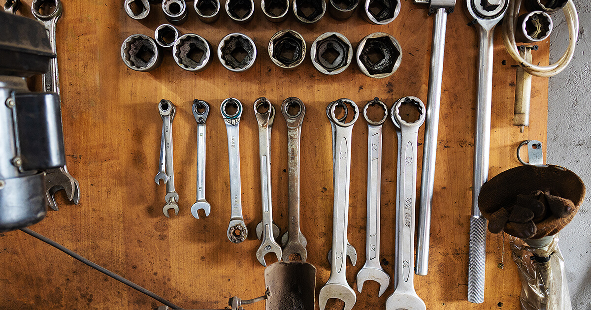 Tools ready for packing