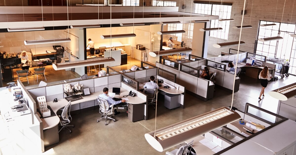 Office layout view from above