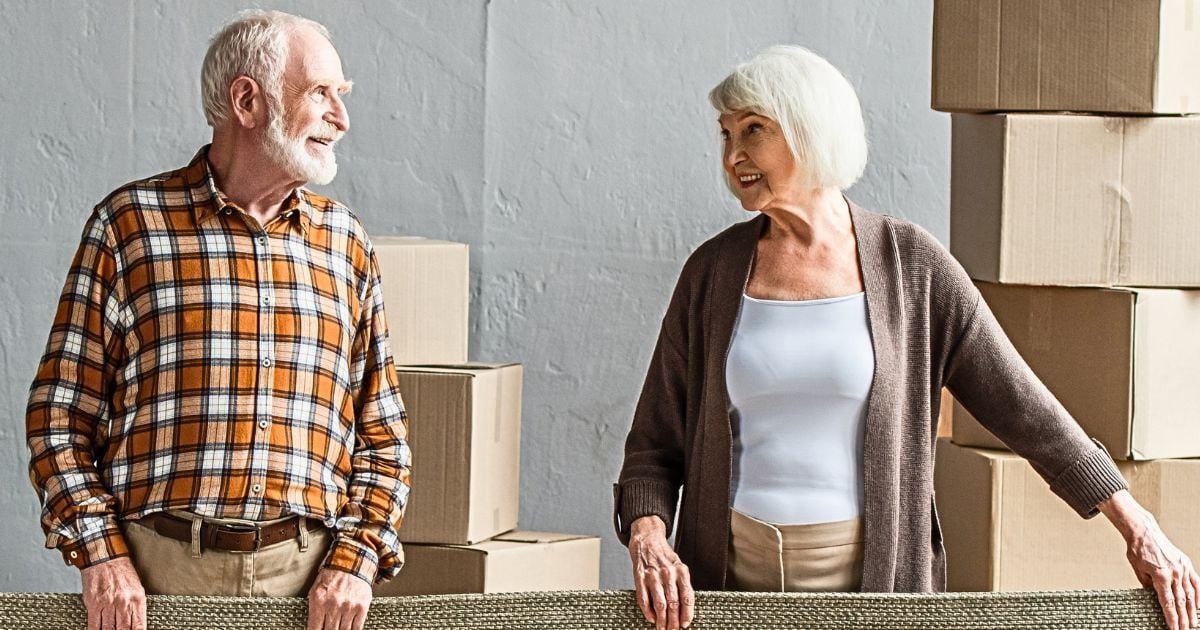 Older couple moving house