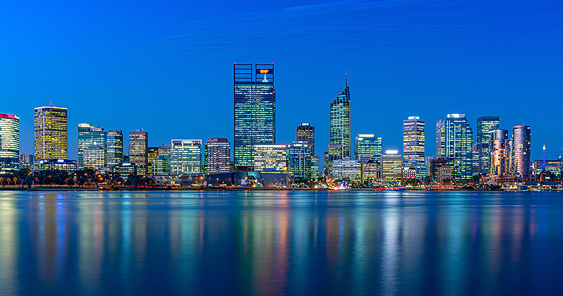 Perth skyline australia