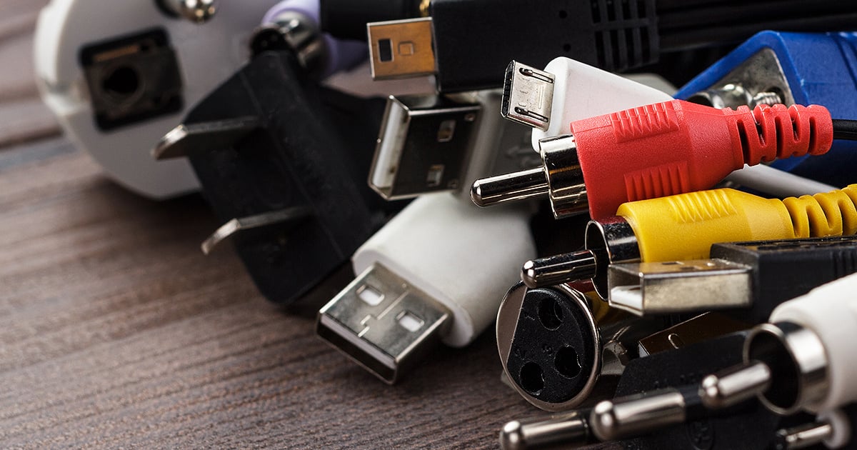 A pile of cables
