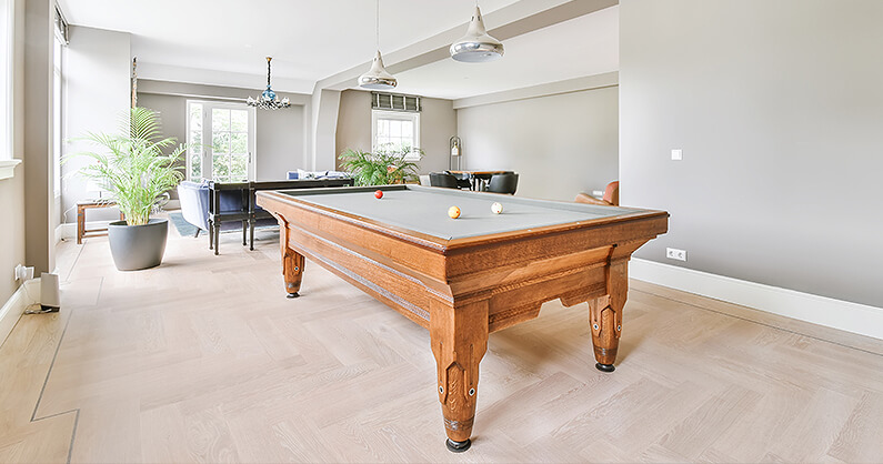 How to set up a pool table in a family home