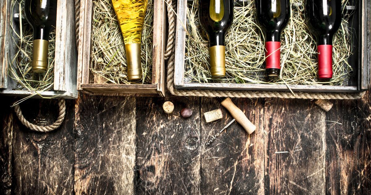 Wine collection prepared for moving