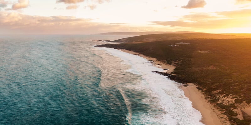 Sunset photo over Western Australia