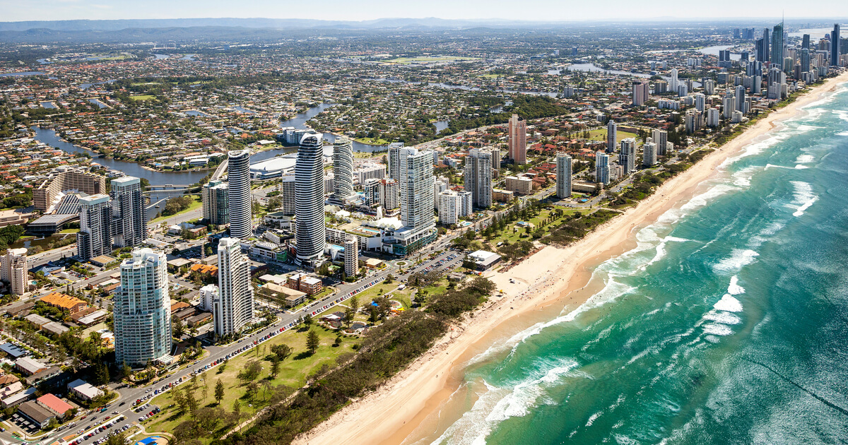 Aerial view of the Gold Coast 