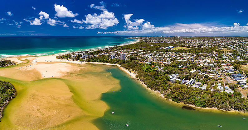 Sunshine Coast Suburbs and River