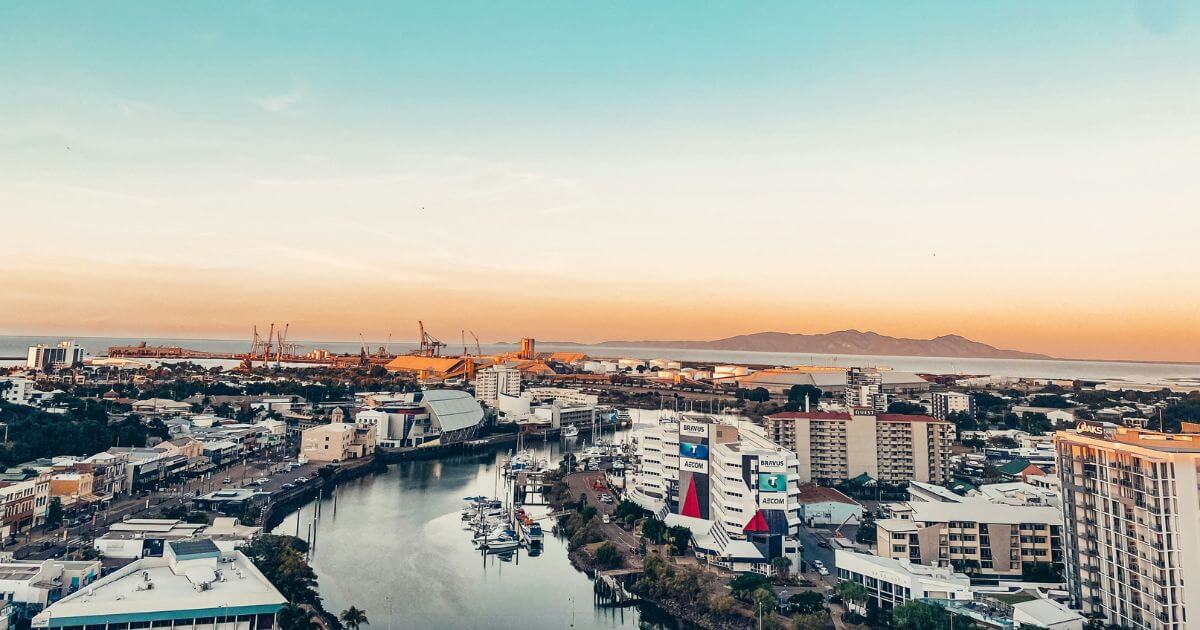 A view of Townsville at sunrise