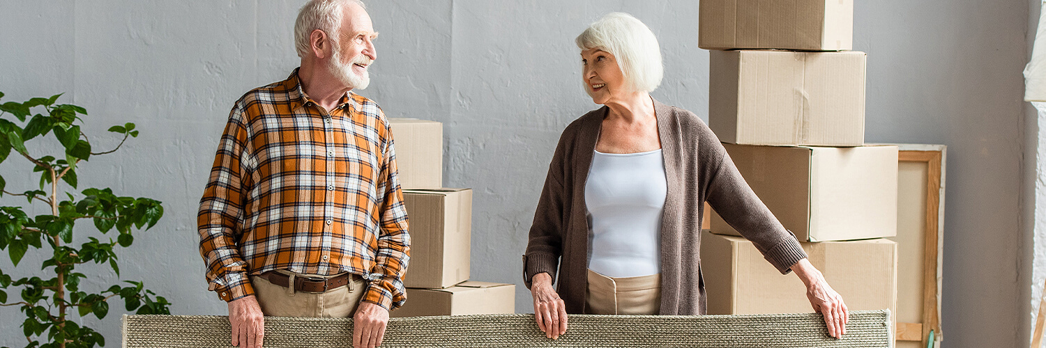 Older couple moving house