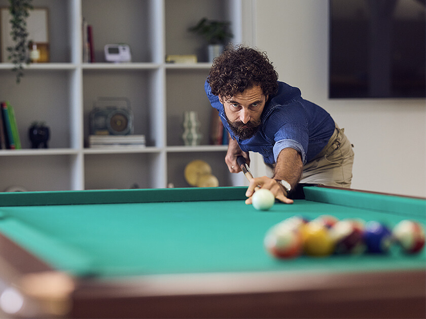 Man playing pool