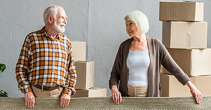 Older couple moving house